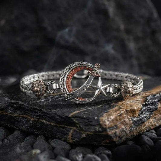 Crescent Star Sword Men's Bracelet